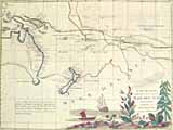Map of New Zealand and the South Pacific by Antonio Zatta